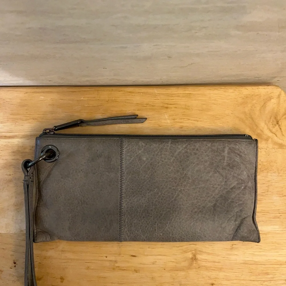 HOBO International Vida 100% Leather Wristlet Clutch.